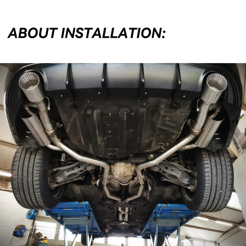 1 Pcs Stainless Steel Car Exhaust Tip Universal 60MM 63mm Muffler Tip