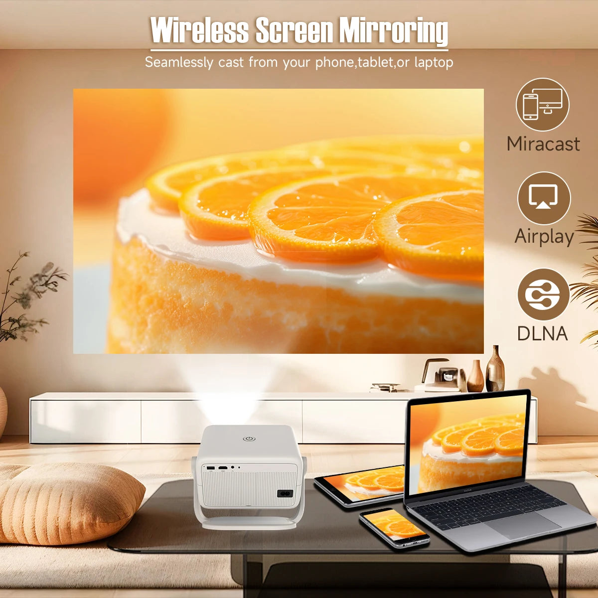 Magcubic 4K L018 Projector 650ANSI Native 1080P Auto Focus & Keystone 360° Rotate Android 11 BT 5.2 WIFI6 Portable Home Theatre