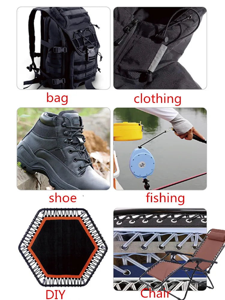 3/4/5/6mm Elastic Rope Rubber Belt Bungee Cords Strong Rubber Band Sewing Garment Craft for DIY Sewing Accessories