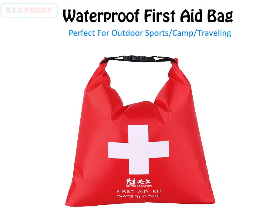 1.2L Portable Red Waterproof First Aid Kit Bag Emergency Kits