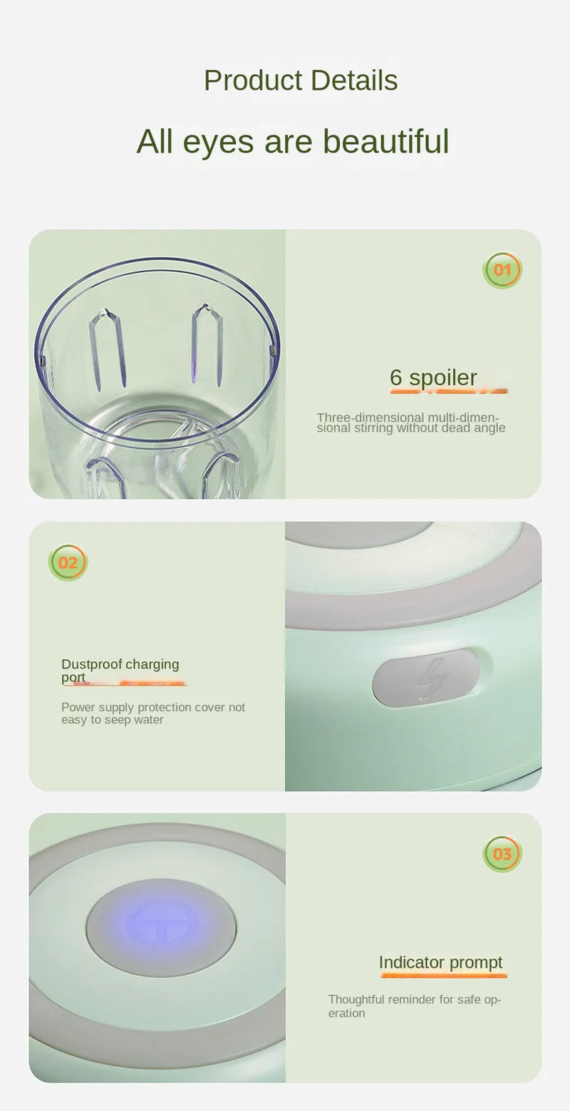 Automatic Electric Garlic Crusher Speedy Blender Usb Portable 250ml