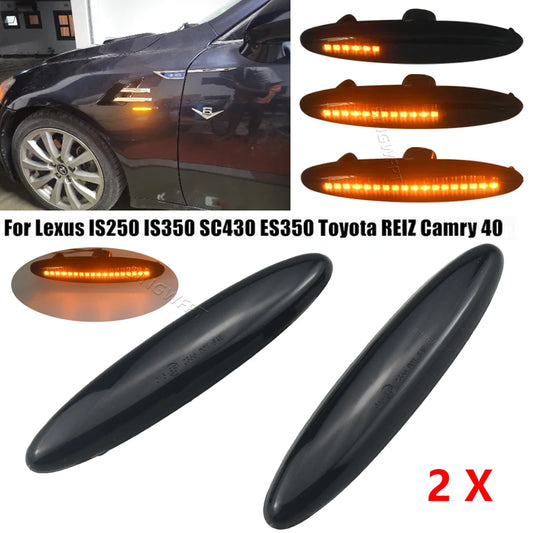 For Lexus IS250 IS350 2005-2013 For Lexus SC430 E350 2006-2009 LED Dynamic Side Marker Turn Signal Light