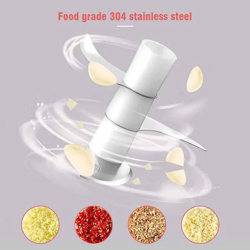 Automatic Electric Garlic Crusher Speedy Blender Usb Portable 250ml