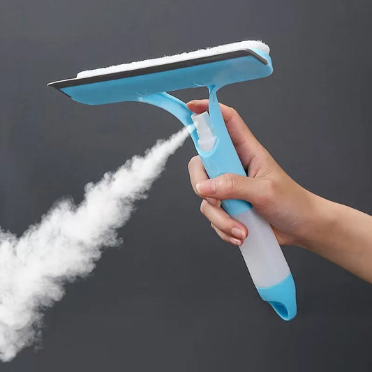 Double Sided Window Cleaner for Car and Bathroom Mirror Wiper Soap Spray Dispenser Tool