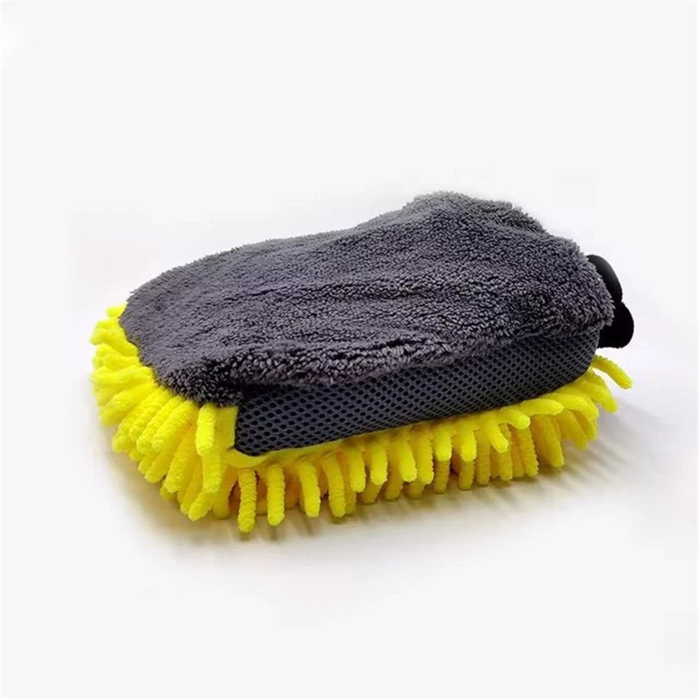 1/5pcs Car Washing Gloves Waterproof Microfiber Chenille Gloves