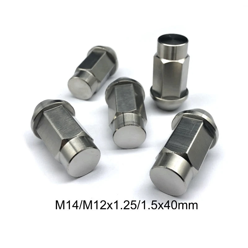 Titanium Wheel Lug Nuts 1Pc M12 M14x1.5/1.5X40mm For Racing Car Ti6Al4V Gr5