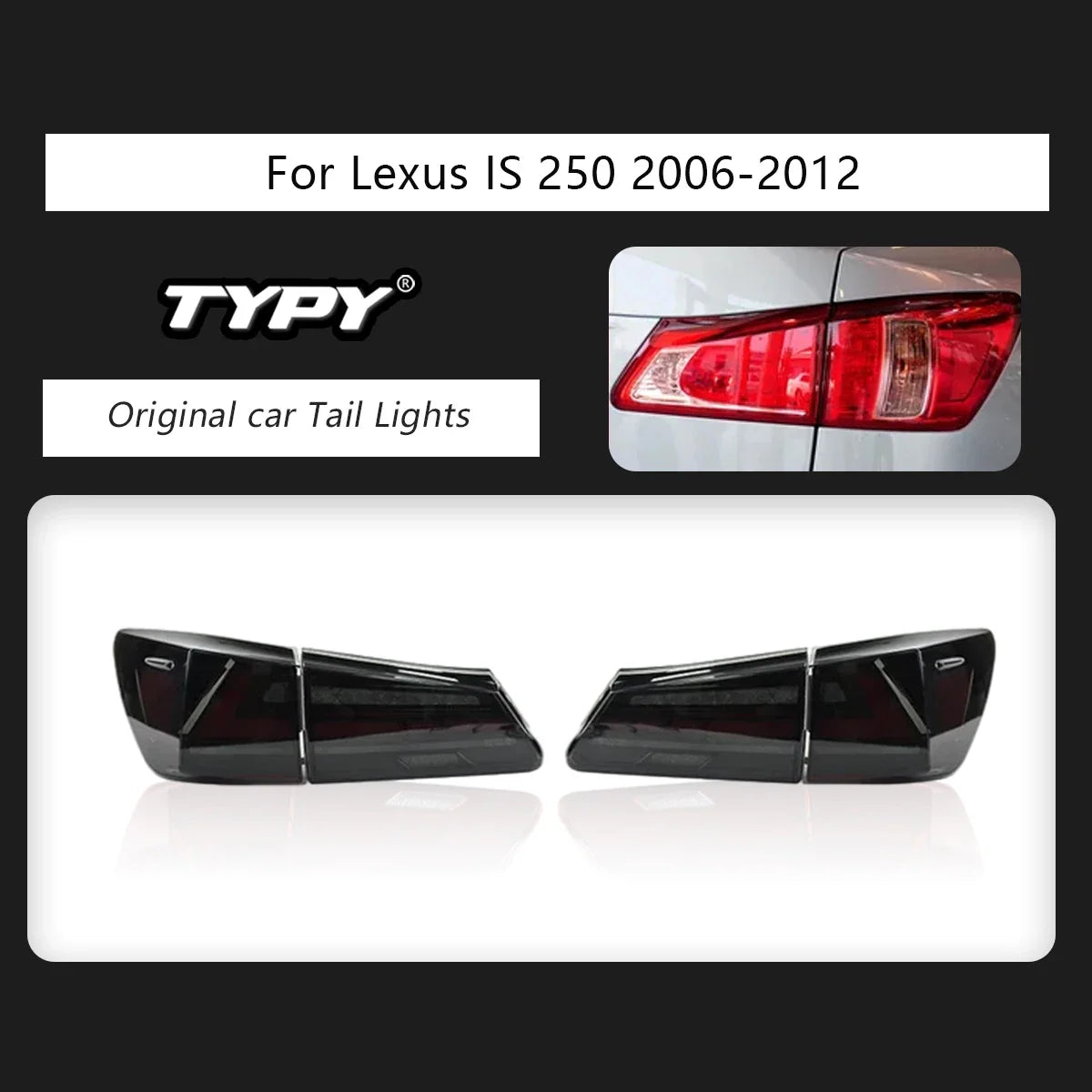 Lexus IS IS250 Taillights 2006-2012 Upgrade Modified to New DRL Dynamic Turn Signal LED Taillight