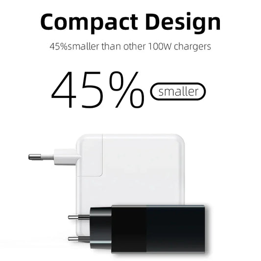 PD 100W GaN Charger USB Type C Fast Charger With Quick Charge 4.0 3.0 USB Phone Charger For iPhone 16 Pro Max Galaxy S24 Laptop