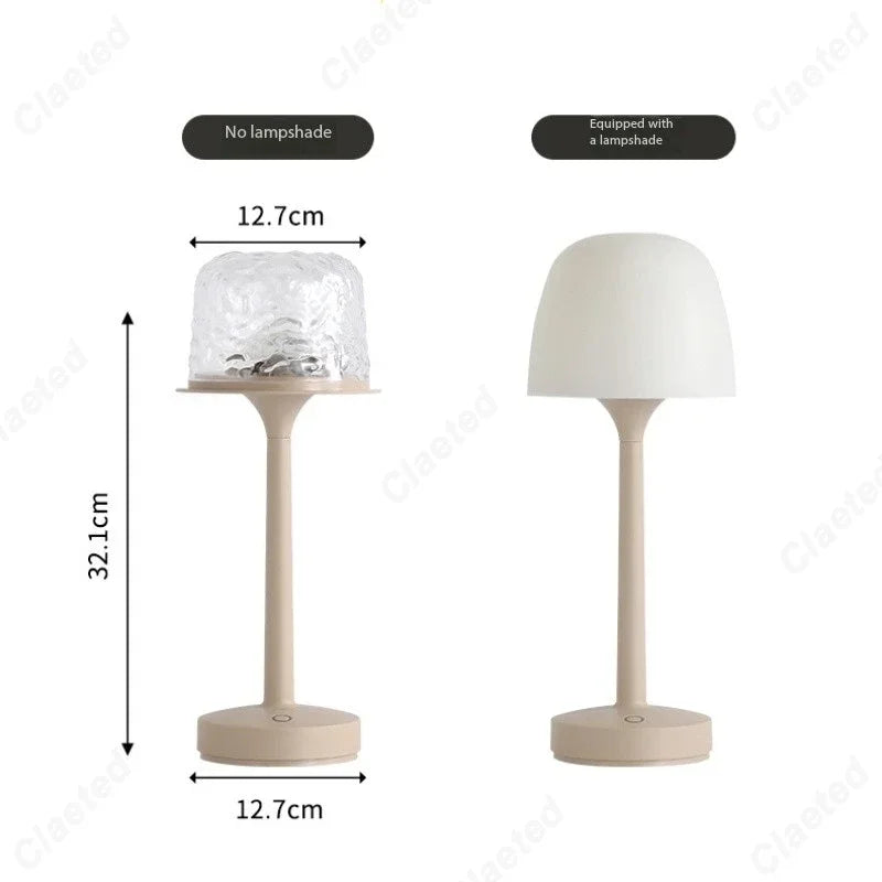LED High Footed Water Ripple Atmosphere Desk Lamp Romantic Couple Gift Indoor Bedroom Projection Night Light