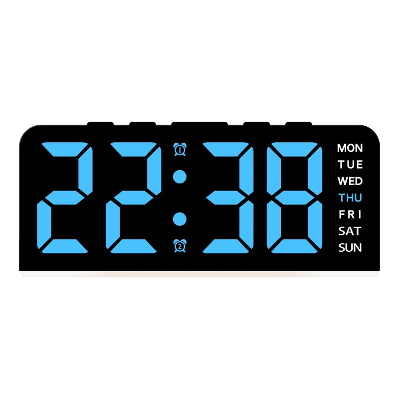 USB Powered Digital Alarm Clock with Mood Light Dual Alarm Snooze Table Clock