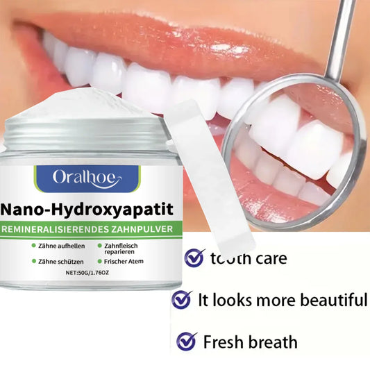 Winter Whitening Tooth Powder with 10% Hydroxyapatite - Remineralizing, Cool Mint, Enamel Repair & Fresh Breath