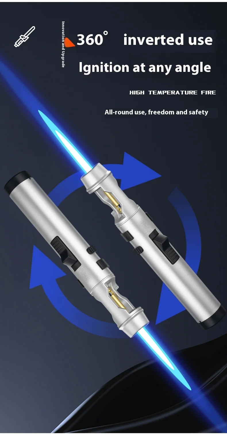 Powerful Metal Gas Lighter Windproof Kitchen Cooking Torch Flame Jet Barbecue