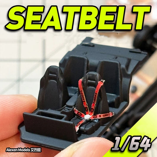 Alexen 1/64 Diecast Model Car Metal Seat Belt Toy Cars Detail-up Parts