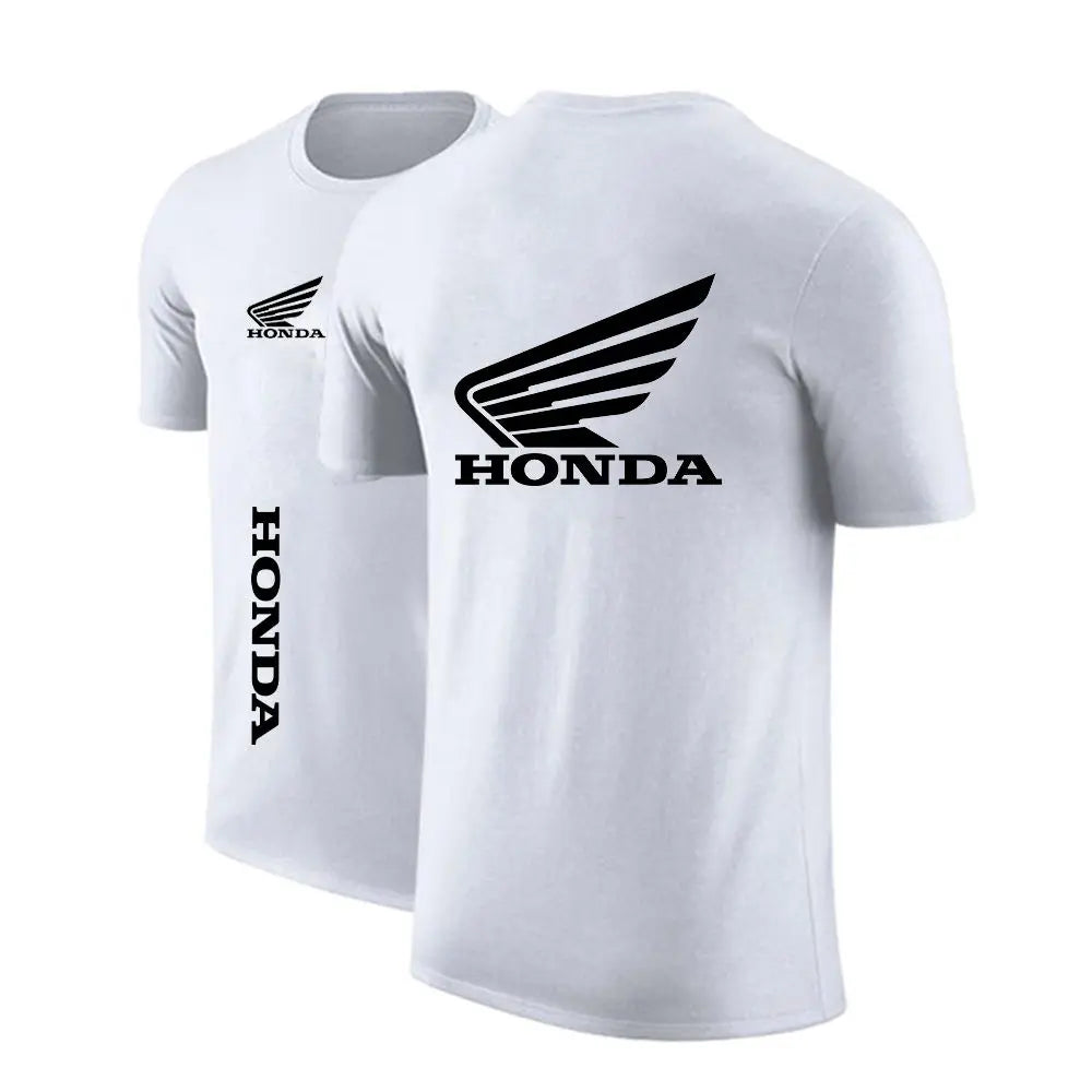 Honda Fashion New Summer Honda Car Logo Custom Crew Neck Punk Comfortable Printed Short Sleeve Casual Sweatshirt T-Shirt