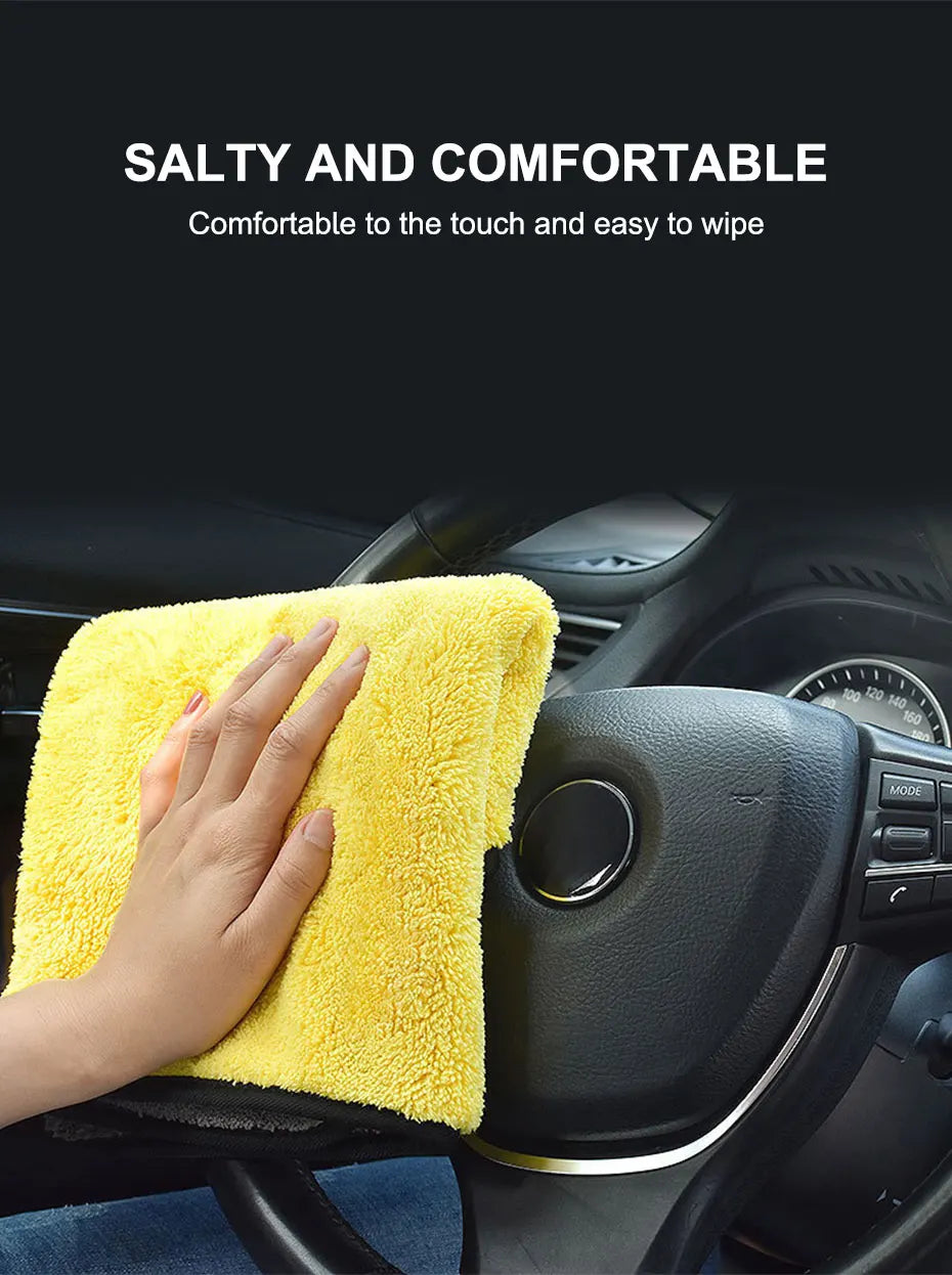 SEAMETAL Microfiber Car Washing Towel 400GSM Double-Sided Coral Velvet