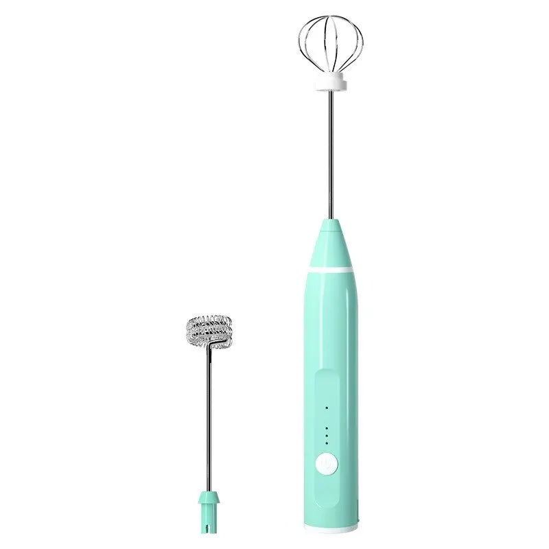 1 PCS Electric Milk Frother Portable Egg Beater USB Rechargeable