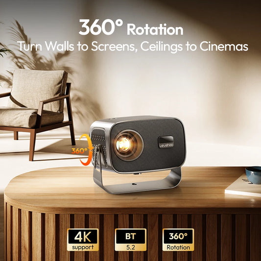 VEVSHAO A12 Projector Mini Portable LED Video Android 13.0 WIFI 6