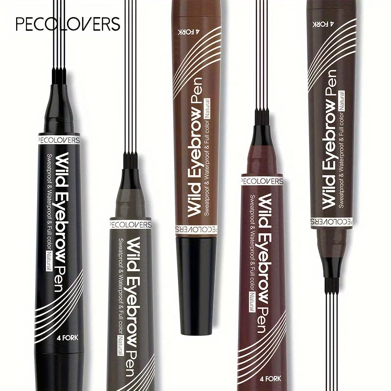 6 Colors 1pc Eyebrow Pen Waterproof 4 Split Tip Eyebrows Pen Eyebrow Tattoo Pen