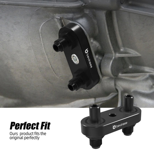 6AN Transmission Oil Cooler Line Manifold Adapter for 6L80E 6L90E 8L90E 6 Speed/8 Speed Automatic Transmissions