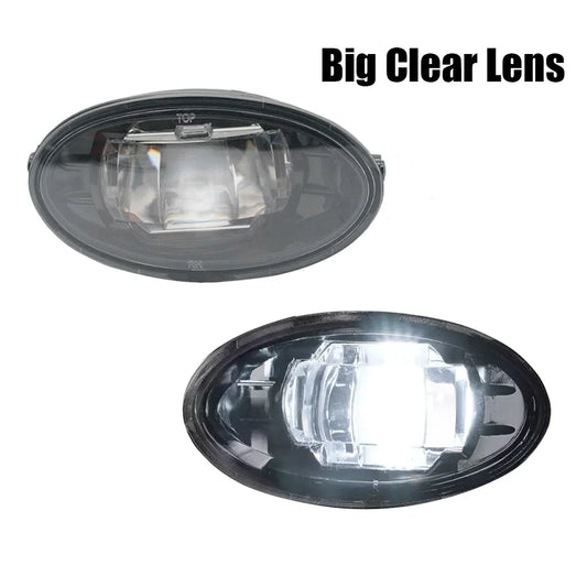 2X Upgrade LED Fog Lights Assembly for Honda Accord CL CM Acura TSX 2006 2007 2008 Car PTF with Clear Lens Daytime Running Light