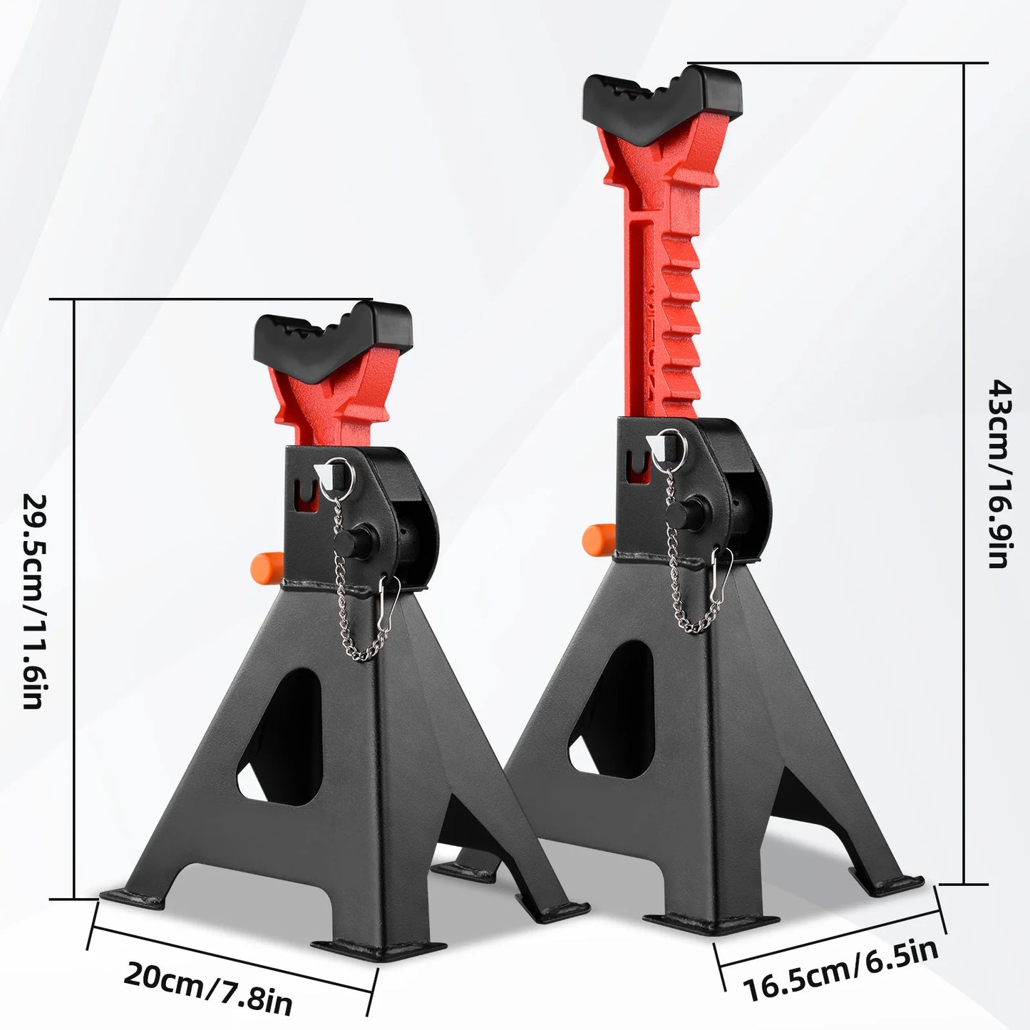 1 Pair 3Ton/6Ton Car Wheel Lifting Jack Stand Auto Repair Safety Jack Bracket Car Tire Stand Support Frame Repair Safety Support