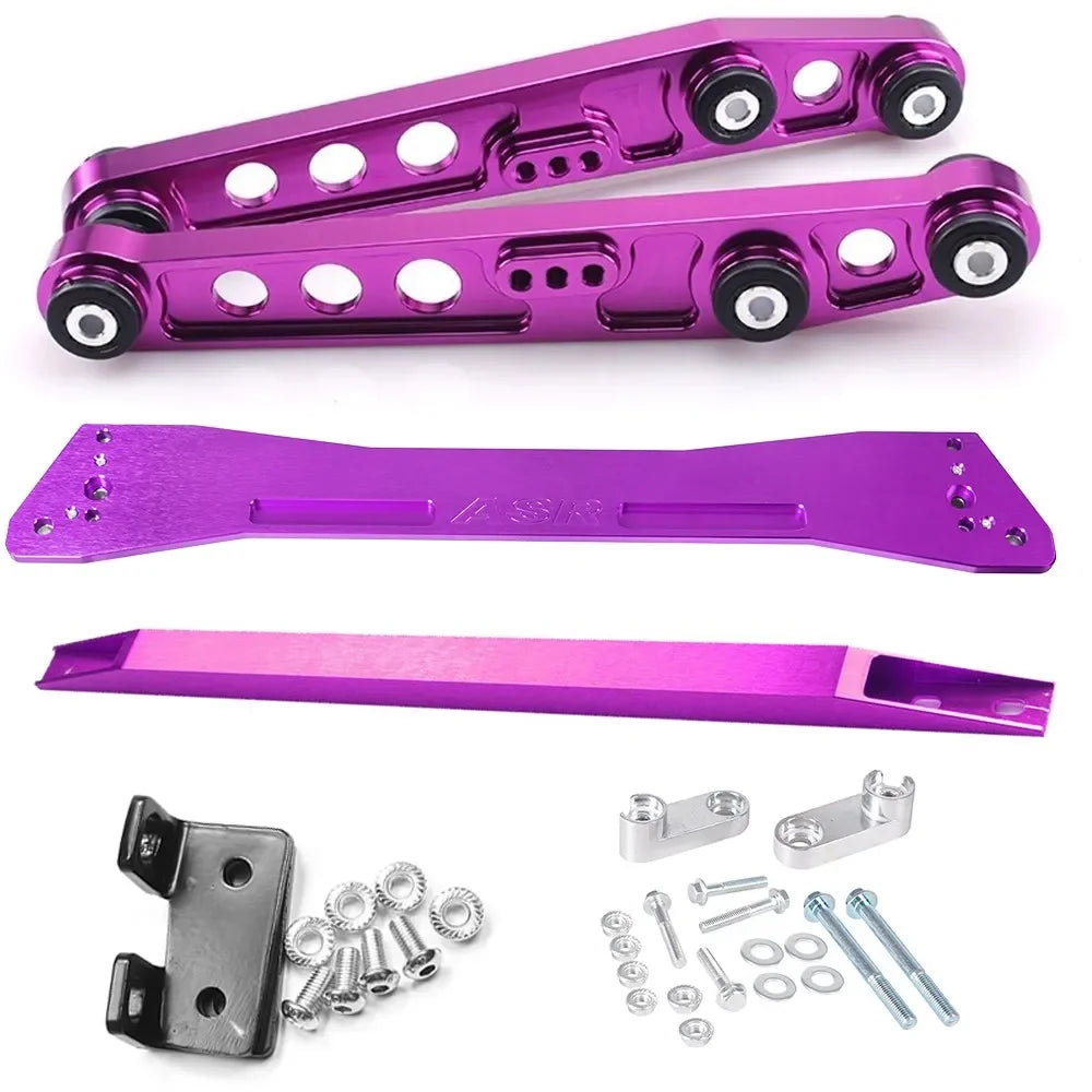 Rear Subframe Lower Control Arms LCA + Lower Tie Bra EG FOR Honda Civic 1992-1995