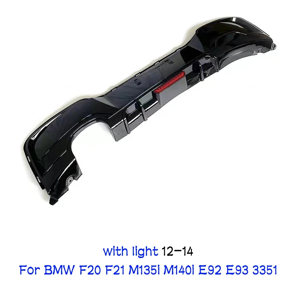 BMW Rear Bumper Lip Diffuser With LED Rear Spoiler For BMW 1er M Sport F20 F21 M135i M140i Fits BMW BMW E92 E93 335I Accessories HOT