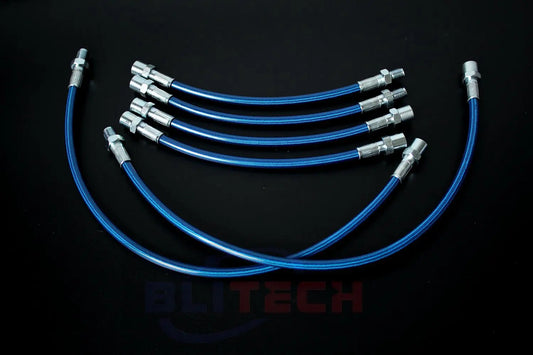 Stainless Front+Rear Racing Steel Brake Line Kit Cables For BMW E36 E34 E32 Red Blue Silver Black