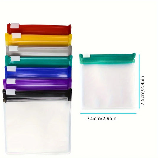 7pcs Pill Pouch Bags Reusable Zippered Pill Pouch Set