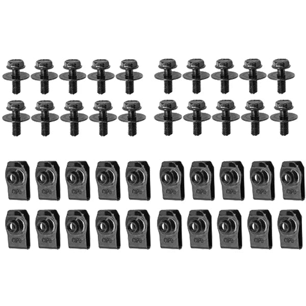 Car Body Bolts U Type Nut Clips M6 Automobile Bumper Fender Rivet Engine Cover Undertray Splash Shield Guard Liner Screws Clips
