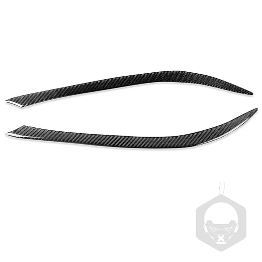 For Honda Stream 2006-2008 Carbon Fiber Headlight Eyebrow Eye Lid Trim Panel strip Car Exterior Accessories Decorative Stickers