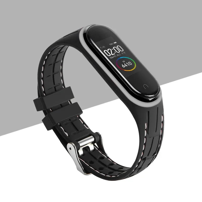 Strap For Mi band 7 6 5 Bracelet Sport belt Silicone watchband