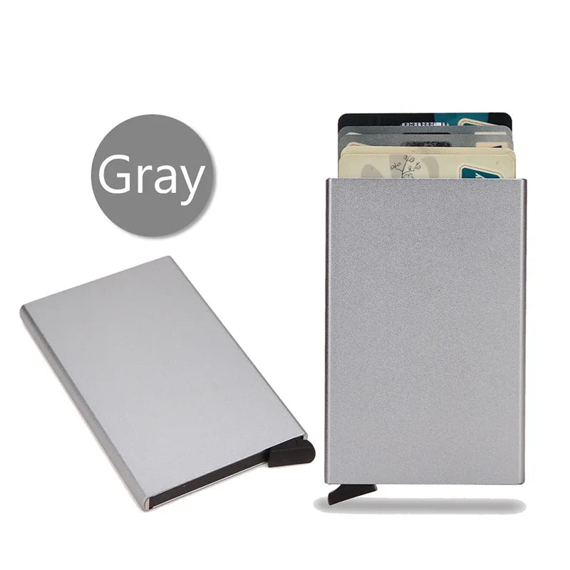 RFID Blocking Wallet Card Holder Metal Thin Slim Pop Up Minimalist Unisex