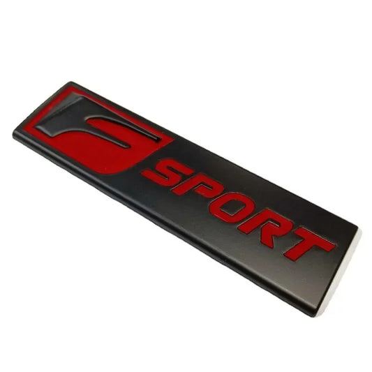 3D Lexus Metal Black Red FSPORT Logo Car Badge Rear Luggage Decal