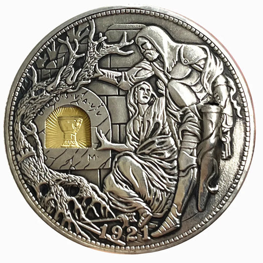 Movable Mechanism Holy Grail Coin Hobo Nickel Morgan Dollar Roman Booteen