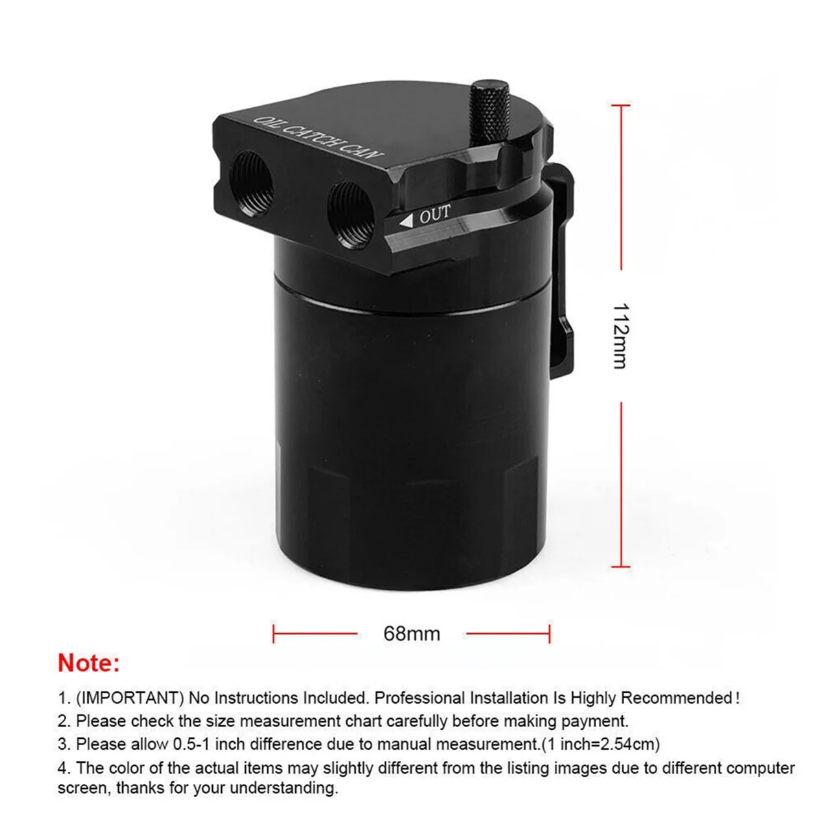 Oil Catch Can Kit Oil Catch Can Reservoir Tank for 5.0L 2.7L 3.5L