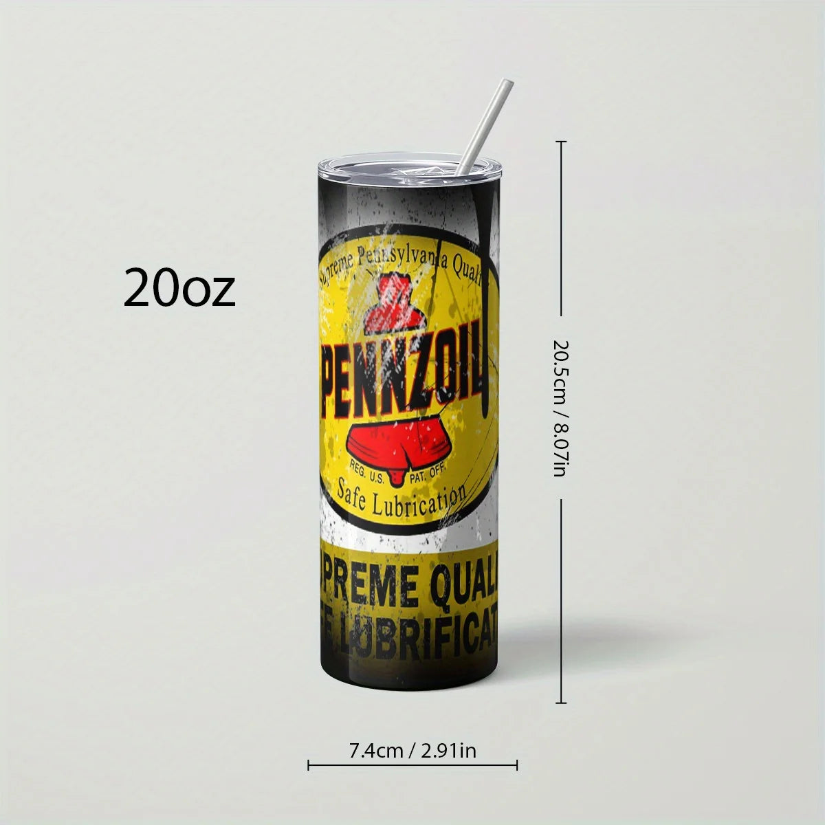 20oz Tumblers: Texaco, Valvoline & Pennzoil Motor Oil Designs