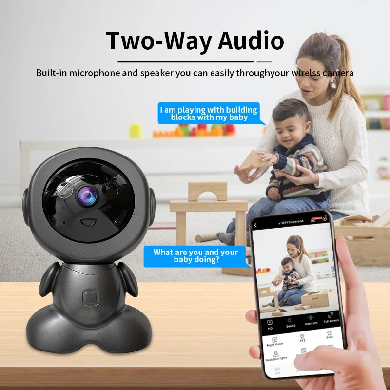 Security Camera 8MP Wifi Surveillance Robot Camera PTZ Security Baby Monitor Two Way Audio Night Vision AI Smart Tracking Home IP Cameras