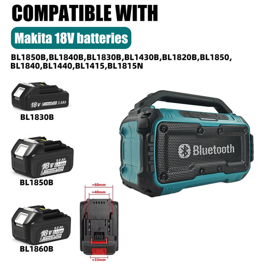 Portable Speaker Wireless Bluetooth-compatible Subwoofer Outdoor Construction Site Waterproof Loudspeaker Stereo Surround 