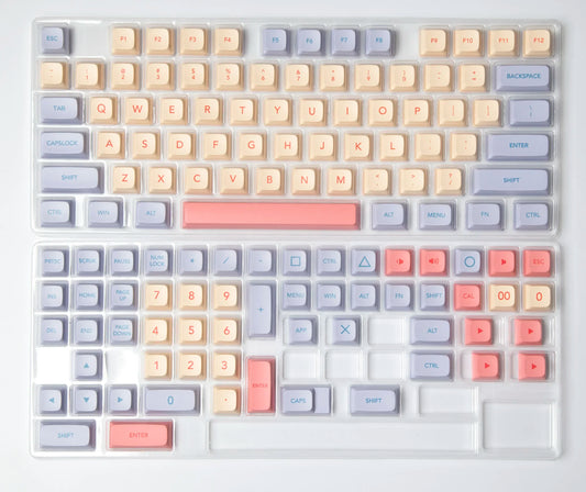 132 Keys Marshmallow XDA Keycaps For Mechanical Keyboard Dye Sublimation PBT Keycap Pink Purple Yellow Key Caps XDA Profile