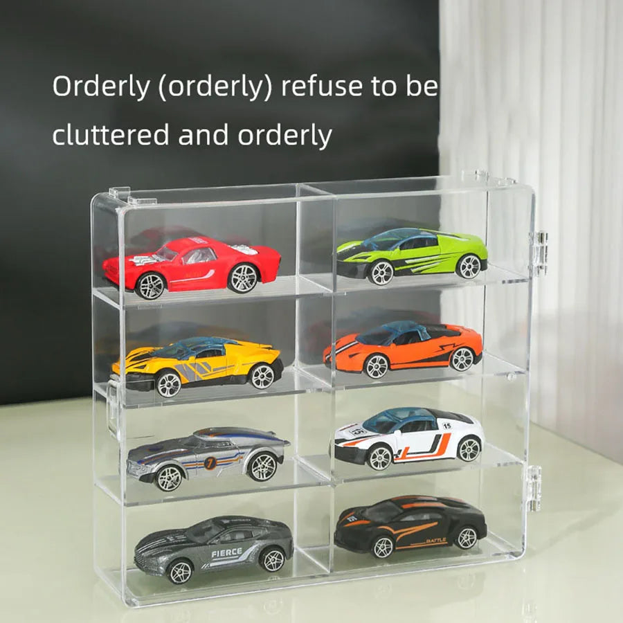 1:64 matchbox wheel toy car display box can hold 32 toy car storage box, transparent display box