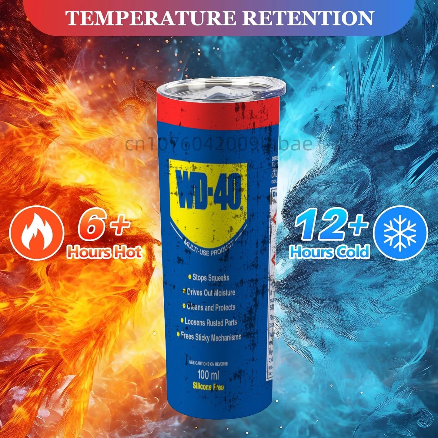 20Oz WD40 Mechanic Oil Stainless Steel Vacuum Double Wall Insulated Tumbler Flask Mug Cup