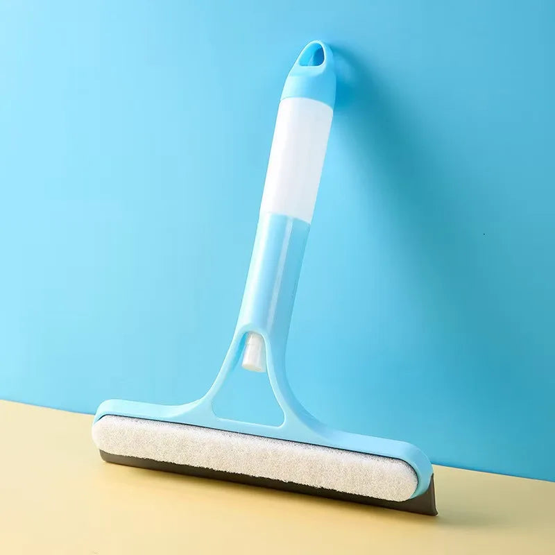 Double Sided Window Cleaner for Car and Bathroom Mirror Wiper Soap Spray Dispenser Tool