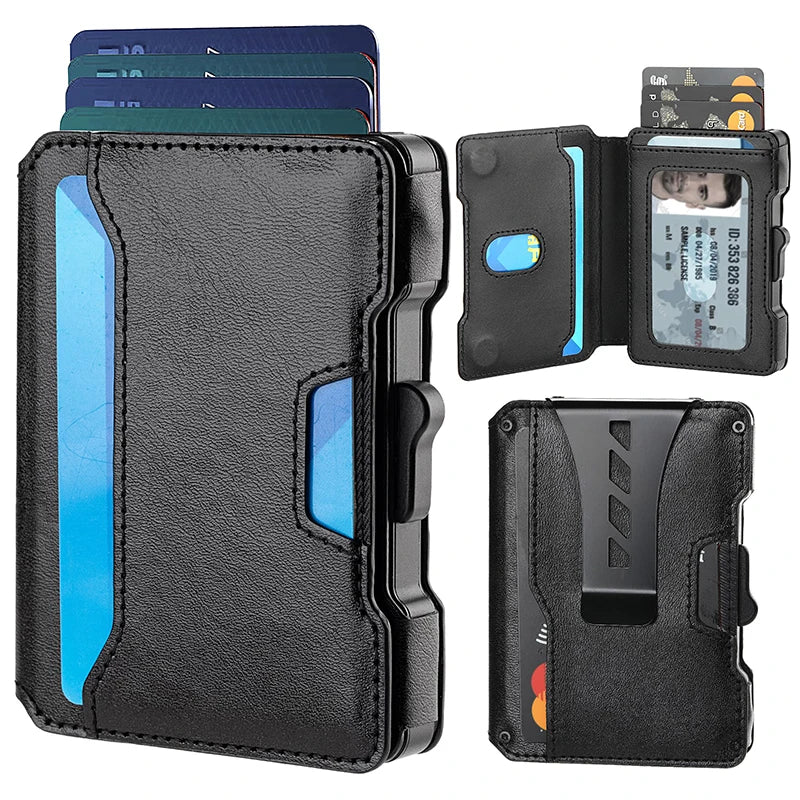 Aluminum Pop Up Card Case Wallet RFID Shield