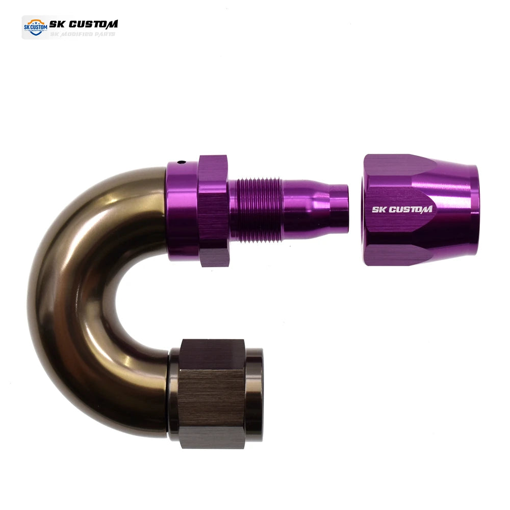 AN6 One Piece Hose End Forged Aluminum Alloy Swivel Fuel Fitting Adapter Str0° 45° 90° 120° 150° 180°