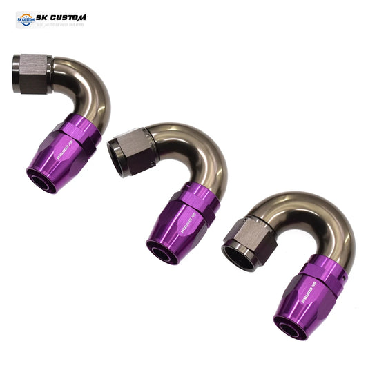 AN6 One Piece Hose End Forged Aluminum Alloy Swivel Fuel Fitting Adapter Str0° 45° 90° 120° 150° 180°