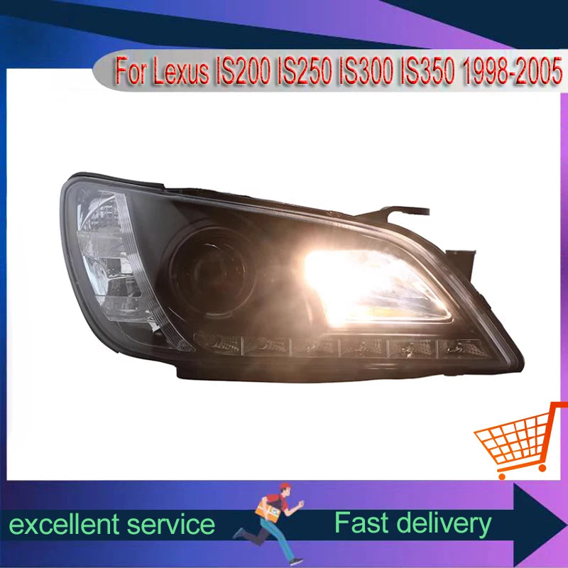 Lexus Headlight IS200 IS300 1998-2005 LED Head Lights Classic Style Headlights Xenon Front