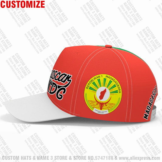 Madagascar Baseball Caps Free Custom Made Name Number Team Logo Mg Hats Mdg Country