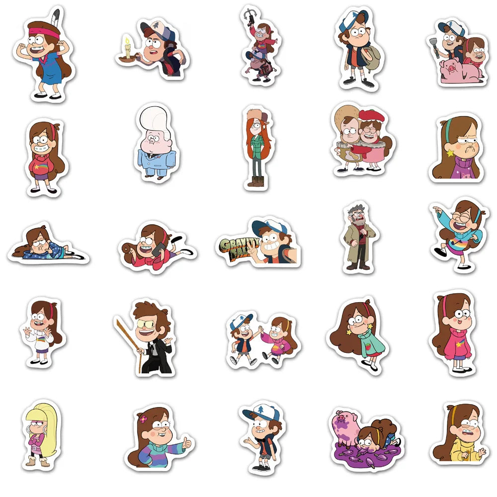 50Pcs Laptop Cartoon Gravity Falls Stickers