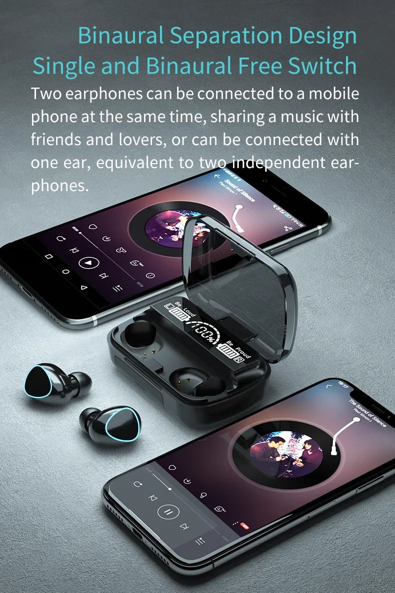 M10 TWS Bluetooth Headphones 3500mAh Charging Box